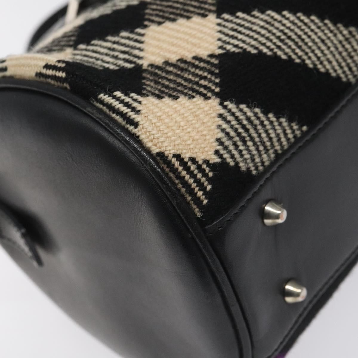 Burberry Supernova Check Black Wool Handbag (Pre-Owned) Size ONE SIZE - 9 Thumbnail