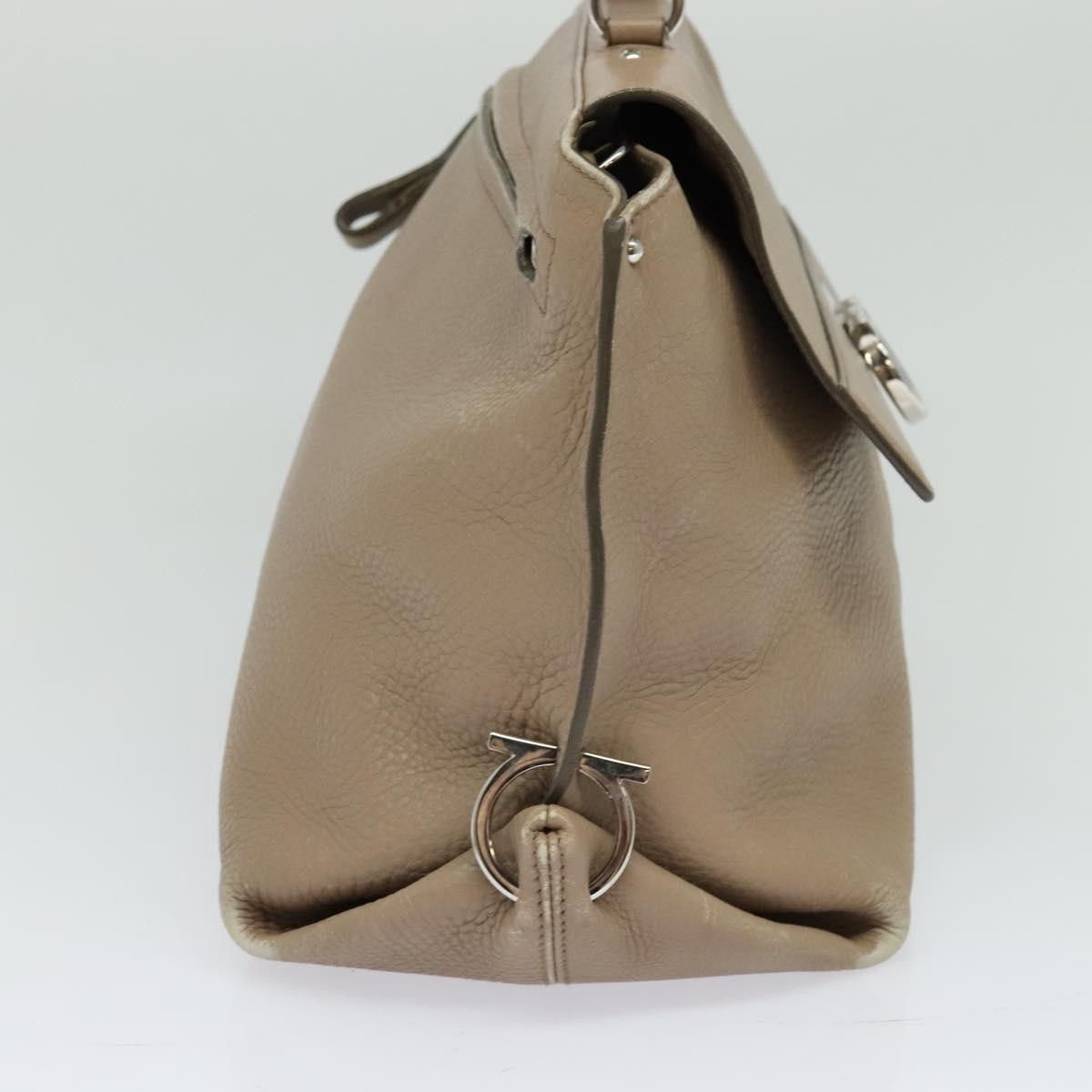 Salvatore Ferragamo Sofia Beige Leather Handbag (Pre-Owned) Size ONE SIZE - 3 Thumbnail
