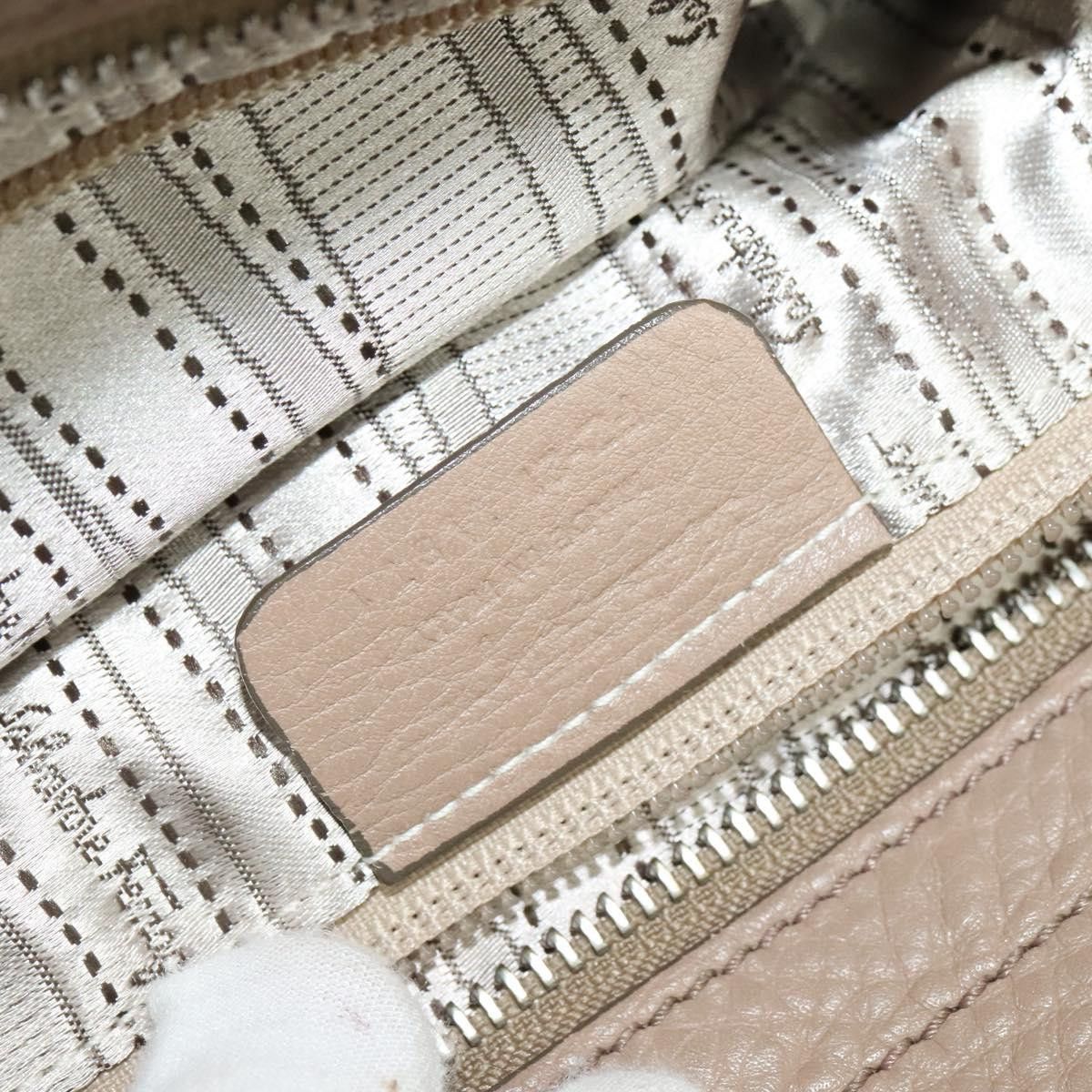 Salvatore Ferragamo Sofia Beige Leather Handbag (Pre-Owned) Size ONE SIZE - 15 Thumbnail