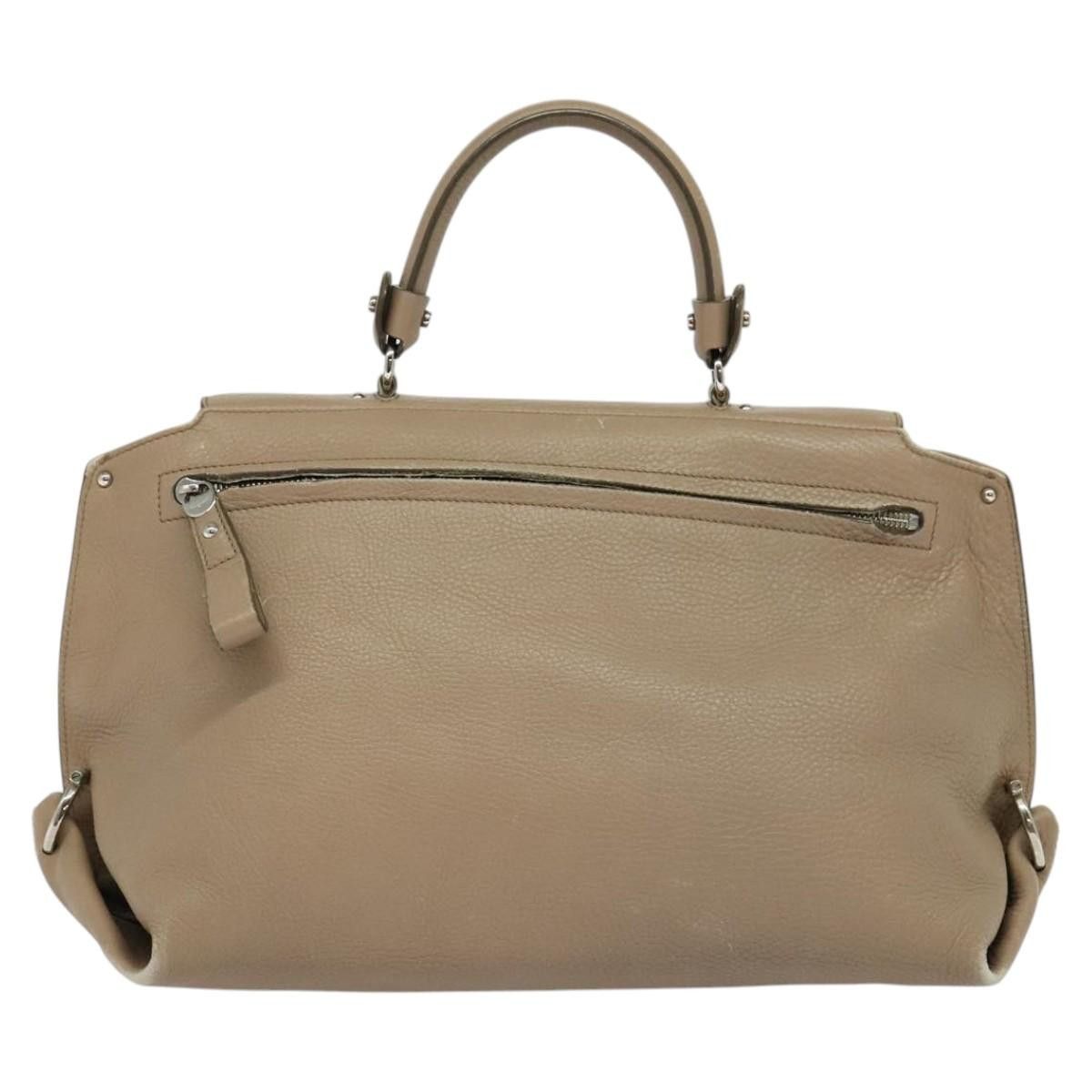 Salvatore Ferragamo Sofia Beige Leather Handbag (Pre-Owned) Size ONE SIZE - 2 Thumbnail
