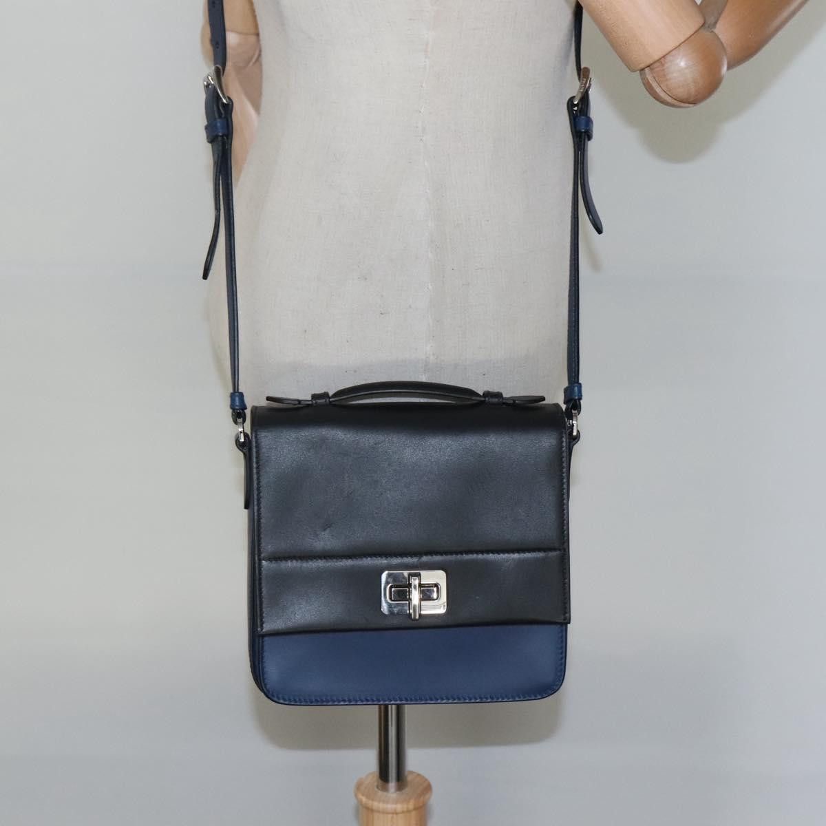 Prada Black Leather Shoulder Bag (Pre-Owned) Size ONE SIZE - 16 Thumbnail
