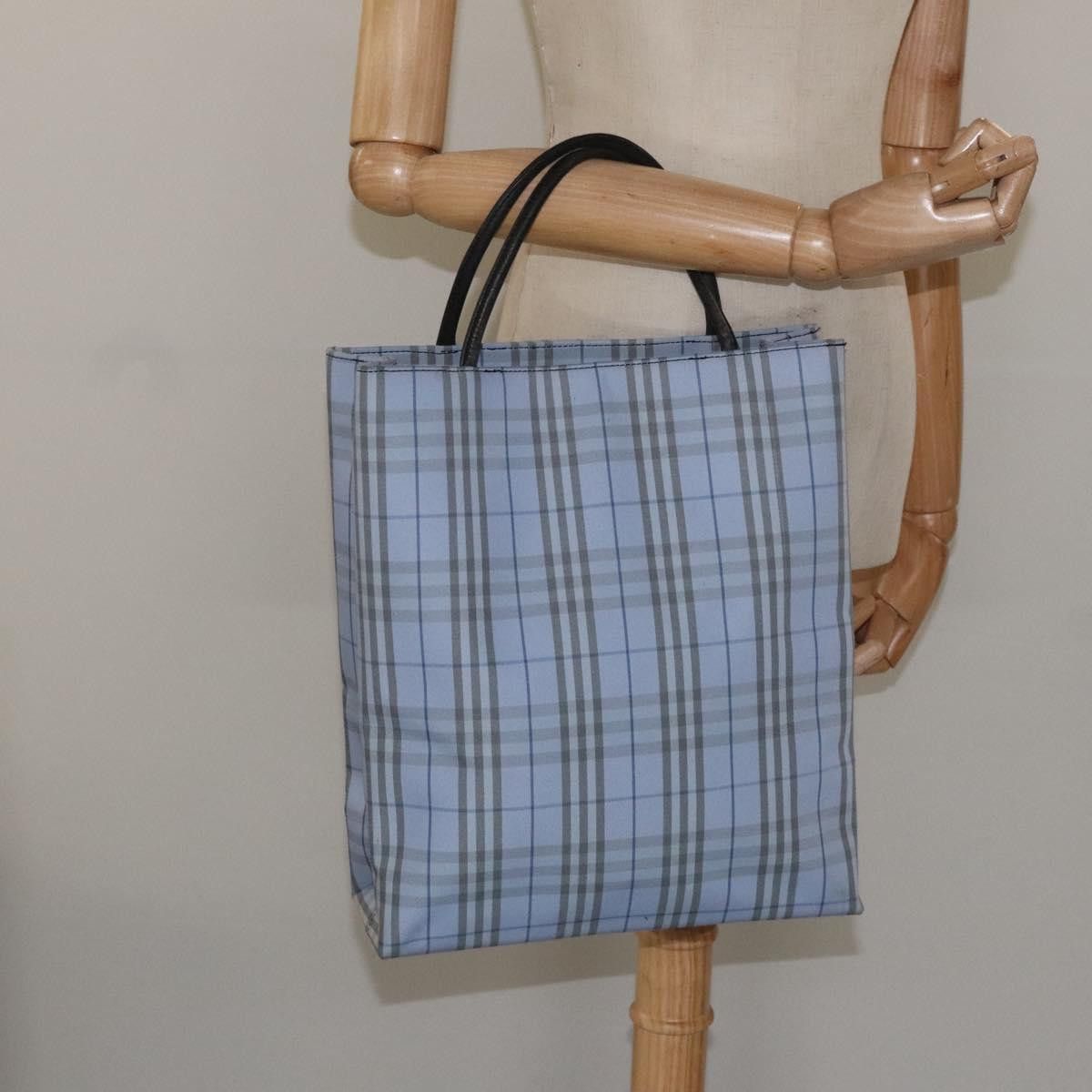 Burberry Nova Check Blue Synthetic Tote Bag (Pre-Owned) Size ONE SIZE - 11 Thumbnail