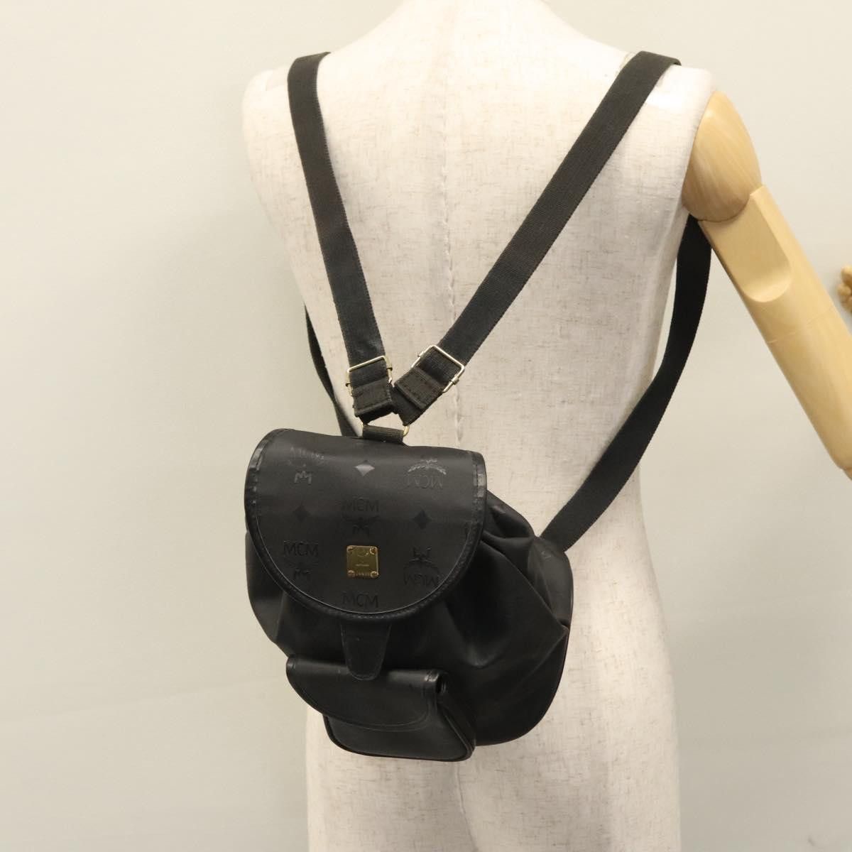 MCM Visetos Black Canvas Backpack Bag (Pre-Owned) Size ONE SIZE - 15 Thumbnail