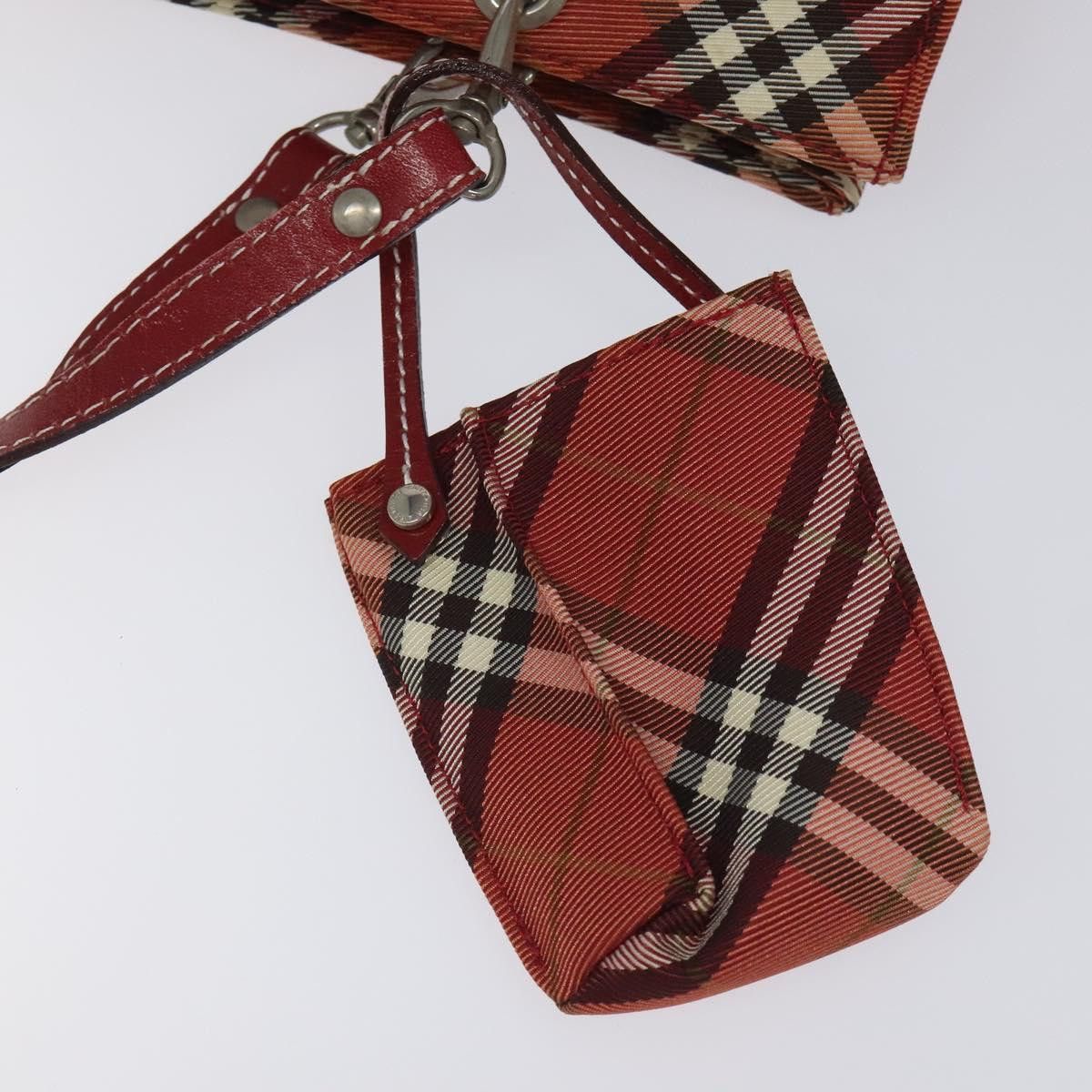 Burberry Nova Check Red Synthetic Handbag (Pre-Owned) Size ONE SIZE - 17 Thumbnail