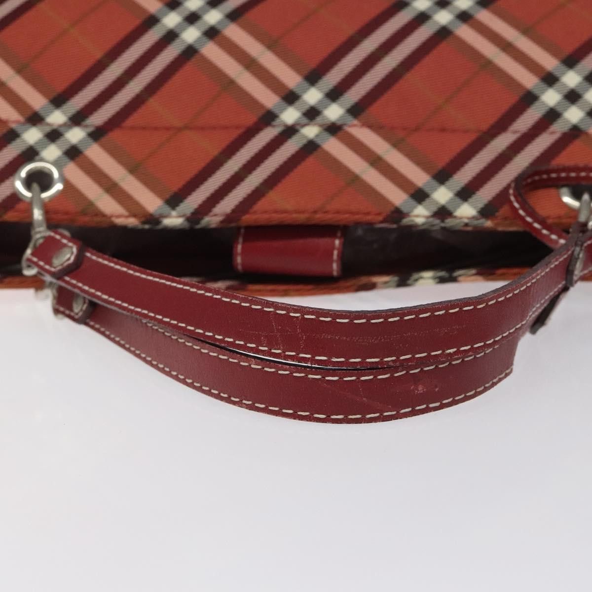 Burberry Nova Check Red Synthetic Handbag (Pre-Owned) Size ONE SIZE - 5 Thumbnail