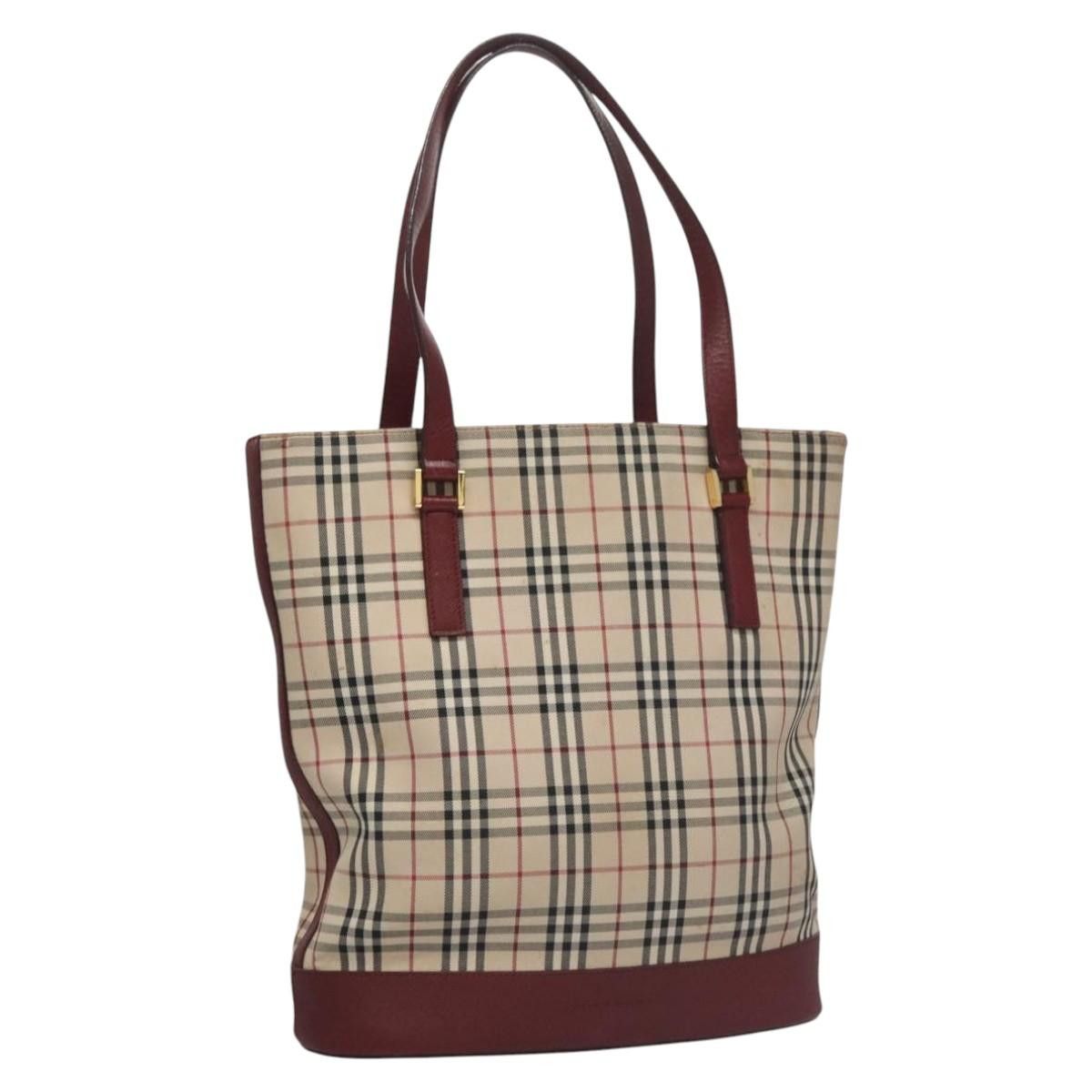 Burberry Nova Check Beige Canvas Tote Bag (Pre-Owned) Size ONE SIZE - 15 Thumbnail