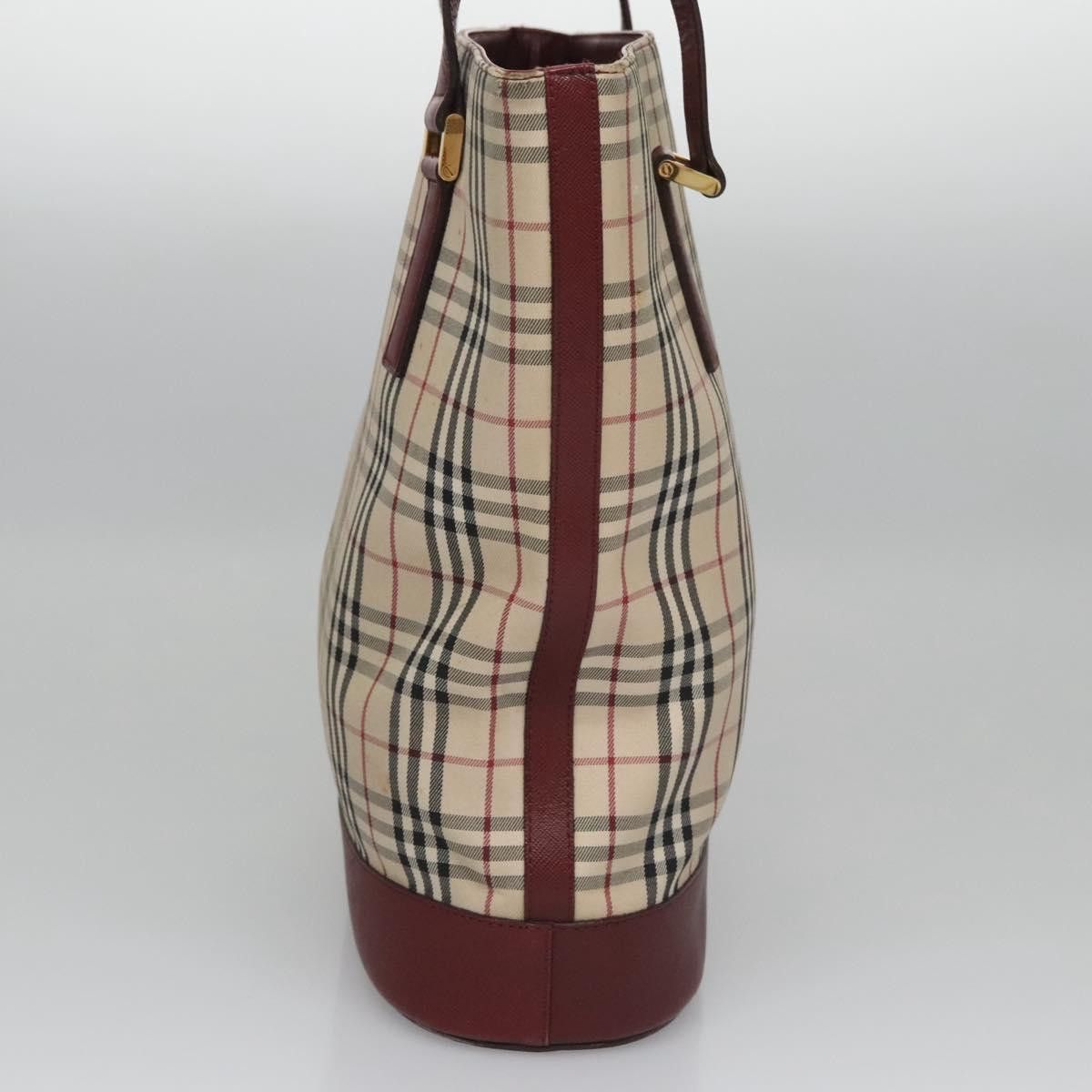 Burberry Nova Check Beige Canvas Tote Bag (Pre-Owned) Size ONE SIZE - 3 Thumbnail
