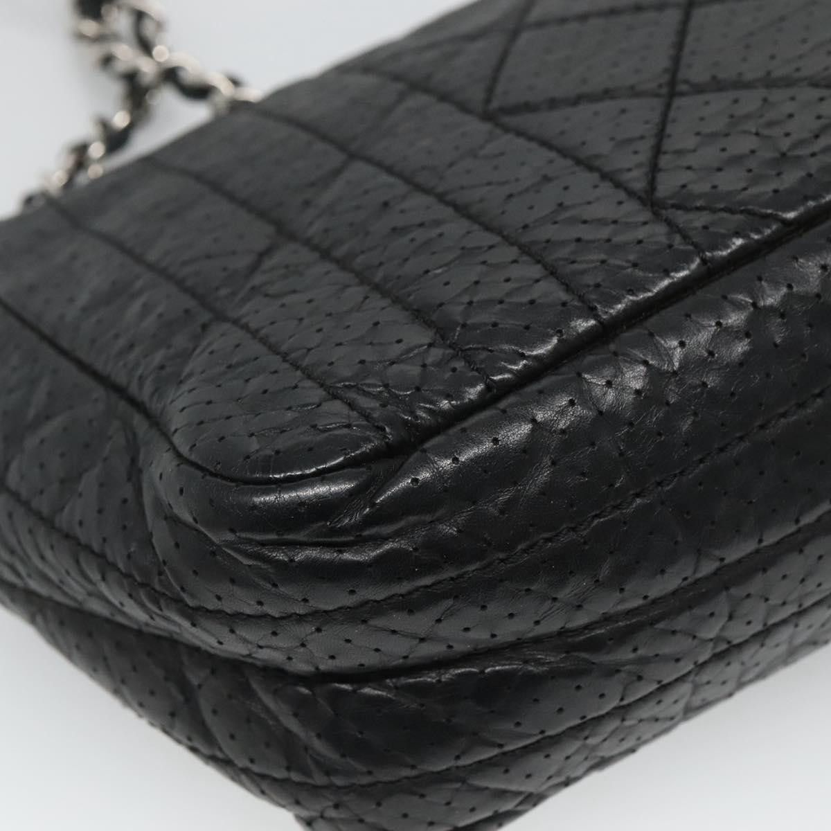Chanel Single Flap Black Leather Shoulder Bag (Pre-Owned) Size ONE SIZE - 12 Thumbnail
