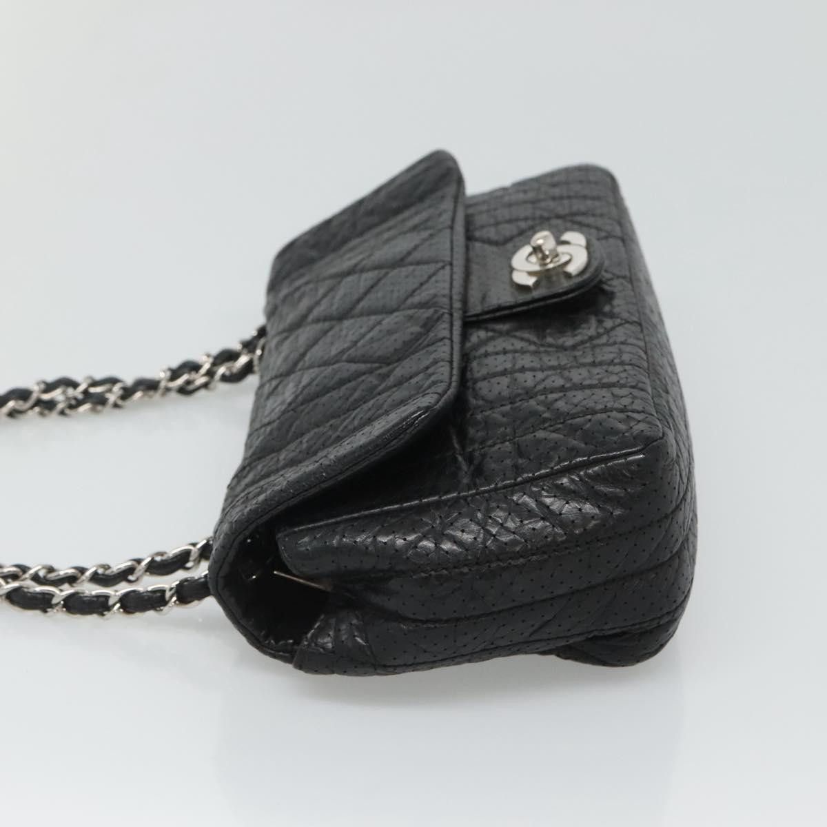 Chanel Single Flap Black Leather Shoulder Bag (Pre-Owned) Size ONE SIZE - 3 Thumbnail