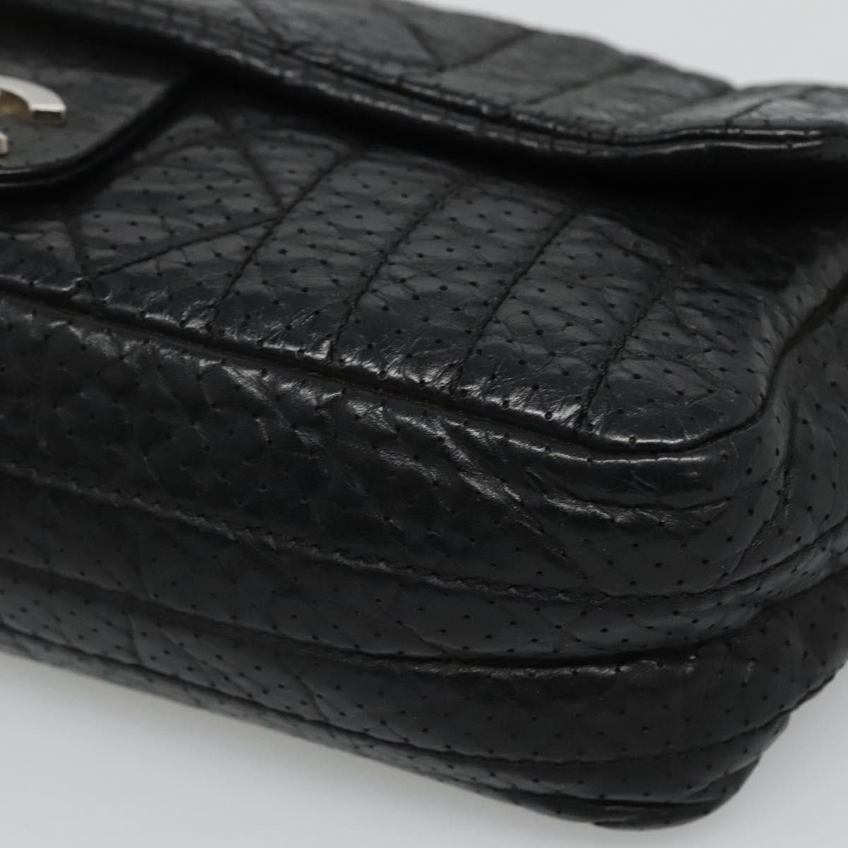 Chanel Single Flap Black Leather Shoulder Bag (Pre-Owned) Size ONE SIZE - 9 Thumbnail