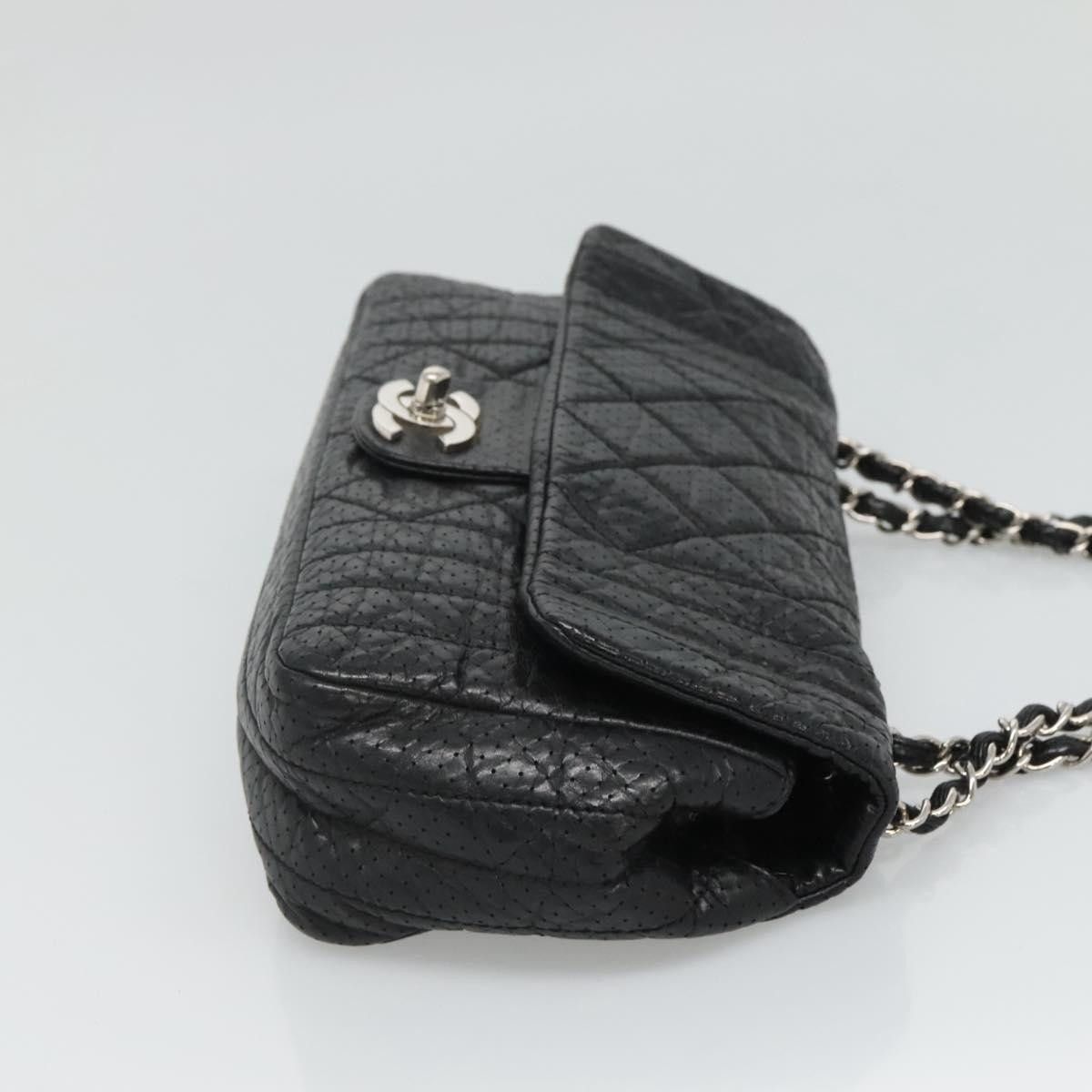 Chanel Single Flap Black Leather Shoulder Bag (Pre-Owned) Size ONE SIZE - 4 Thumbnail