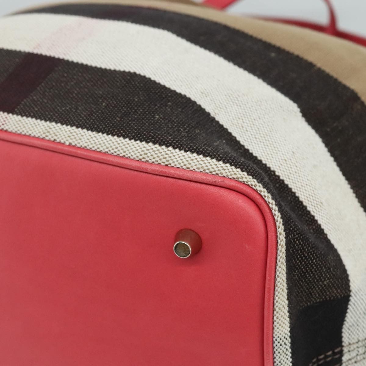 Burberry Ashby Beige Canvas Tote Bag (Pre-Owned) Size ONE SIZE - 7 Thumbnail