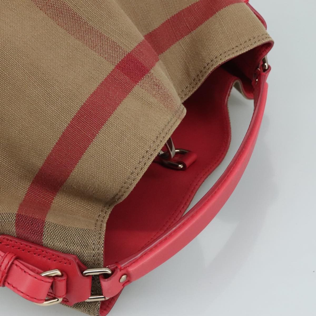 Burberry Ashby Beige Canvas Tote Bag (Pre-Owned) Size ONE SIZE - 13 Thumbnail