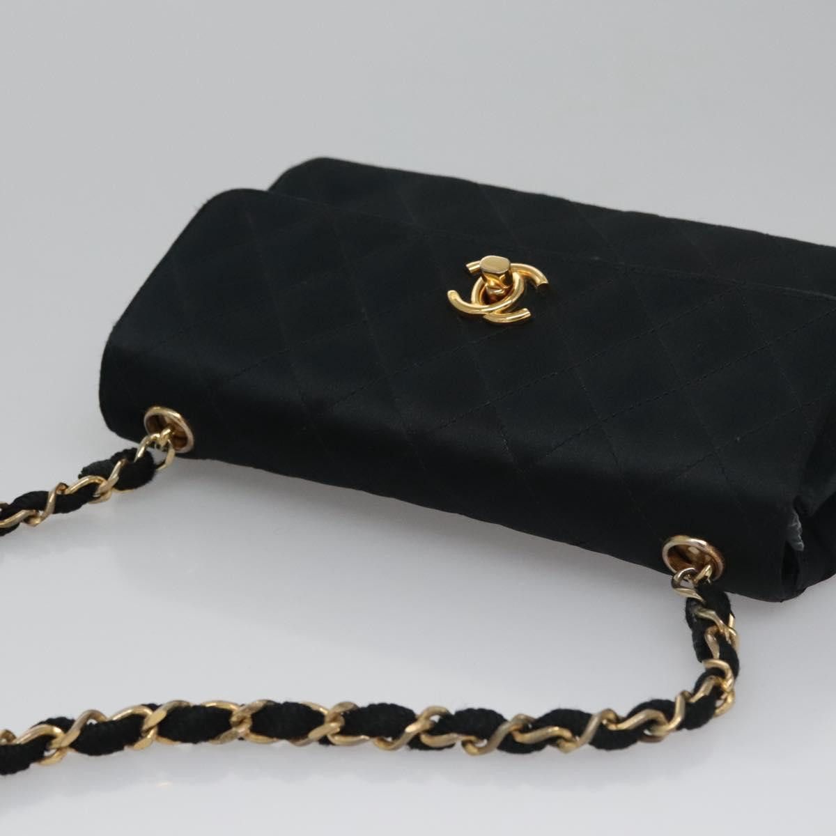 Chanel Single Flap Black Silk Shoulder Bag (Pre-Owned) Size ONE SIZE - 5 Thumbnail