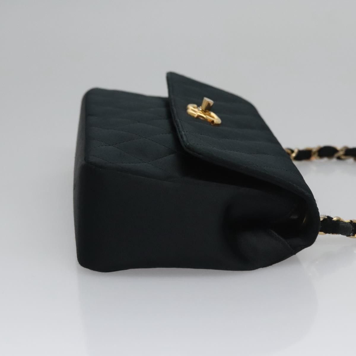 Chanel Single Flap Black Silk Shoulder Bag (Pre-Owned) Size ONE SIZE - 3 Thumbnail