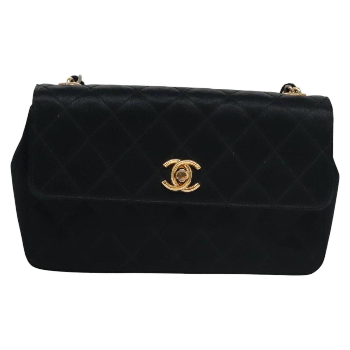 Chanel Single Flap Black Silk Shoulder Bag (Pre-Owned) Size ONE SIZE - 18 Thumbnail
