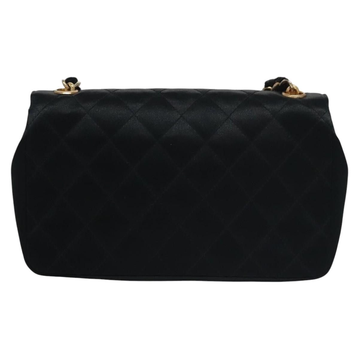 Chanel Single Flap Black Silk Shoulder Bag (Pre-Owned) Size ONE SIZE - 2 Thumbnail