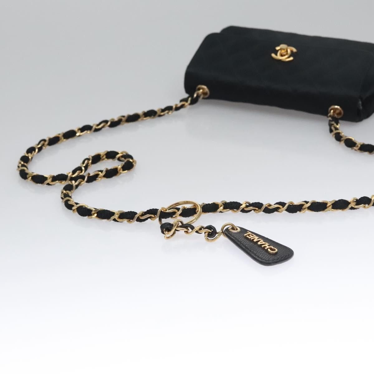 Chanel Single Flap Black Silk Shoulder Bag (Pre-Owned) Size ONE SIZE - 10 Thumbnail