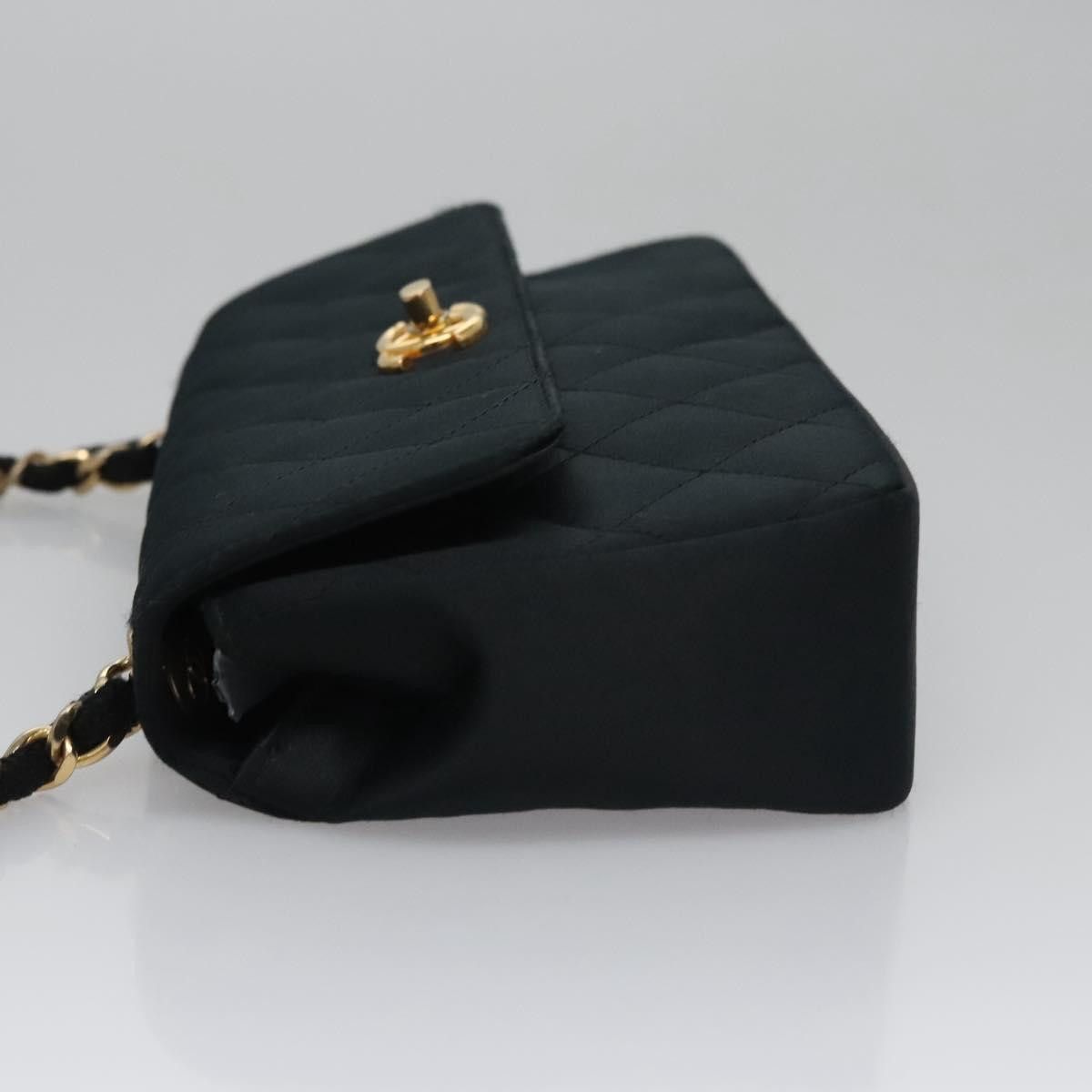 Chanel Single Flap Black Silk Shoulder Bag (Pre-Owned) Size ONE SIZE - 4 Thumbnail
