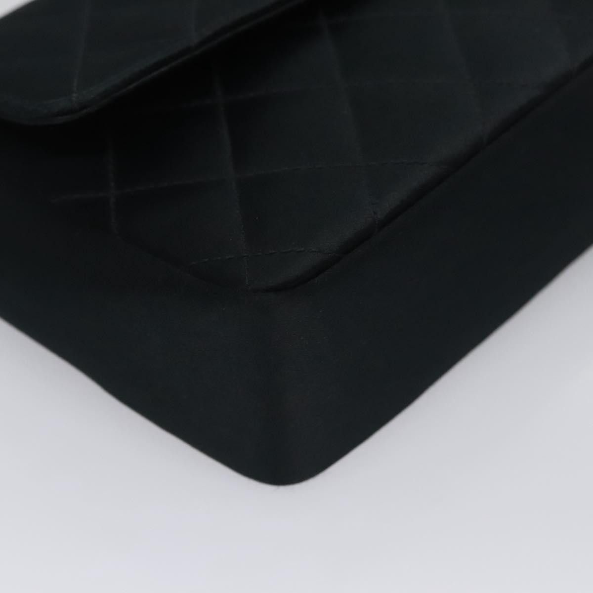 Chanel Single Flap Black Silk Shoulder Bag (Pre-Owned) Size ONE SIZE - 6 Thumbnail