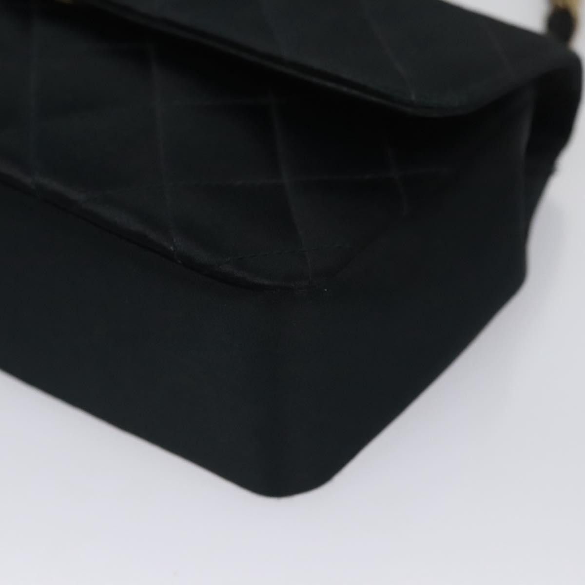 Chanel Single Flap Black Silk Shoulder Bag (Pre-Owned) Size ONE SIZE - 7 Thumbnail