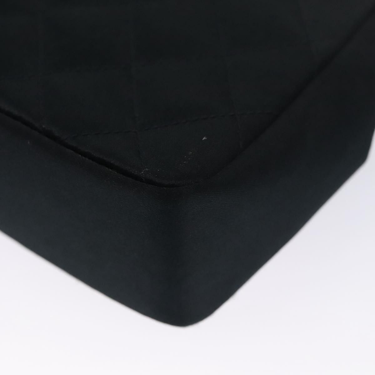 Chanel Single Flap Black Silk Shoulder Bag (Pre-Owned) Size ONE SIZE - 9 Thumbnail