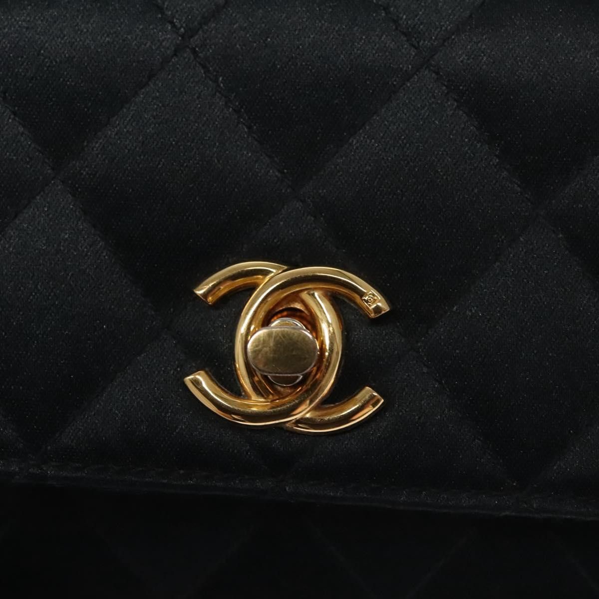 Chanel Single Flap Black Silk Shoulder Bag (Pre-Owned) Size ONE SIZE - 13 Thumbnail