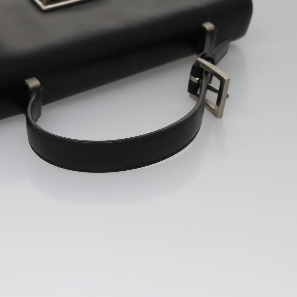 Prada Black Leather Handbag (Pre-Owned) Size ONE SIZE - 6 Thumbnail