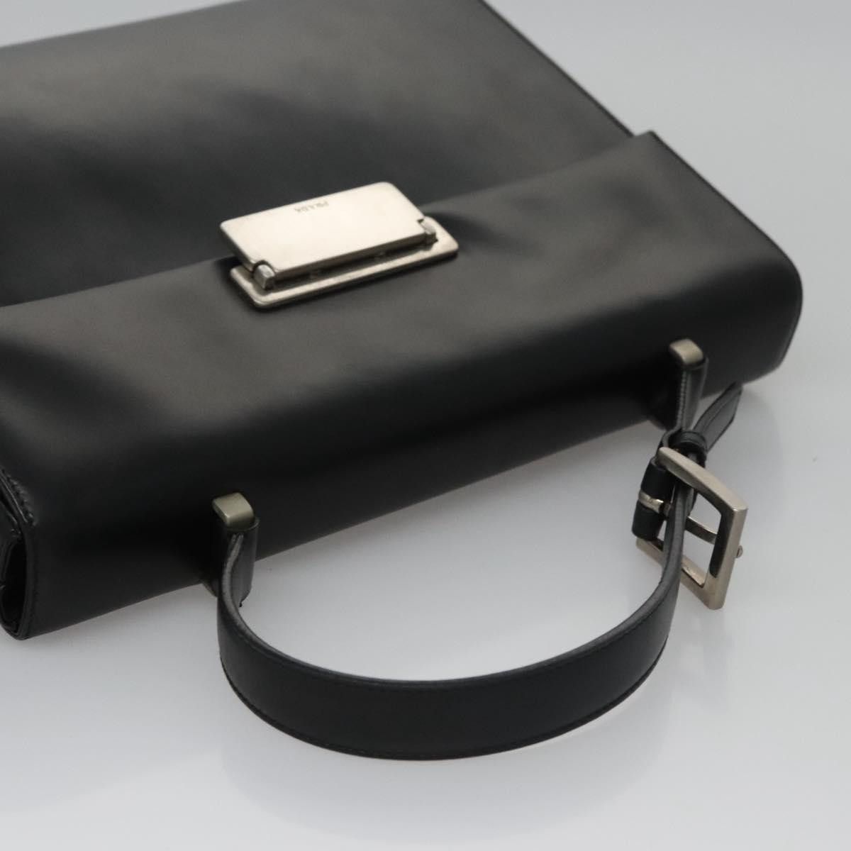 Prada Black Leather Handbag (Pre-Owned) Size ONE SIZE - 5 Thumbnail
