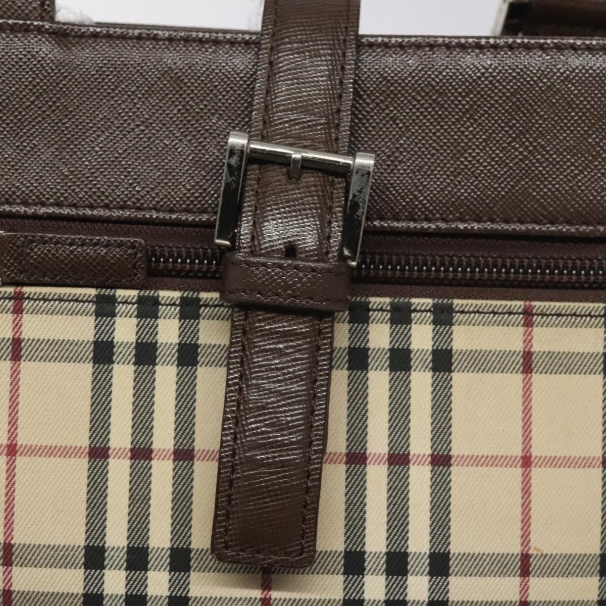 Burberry Nova Check Beige Canvas Shoulder Bag (Pre-Owned) Size ONE SIZE - 8 Thumbnail