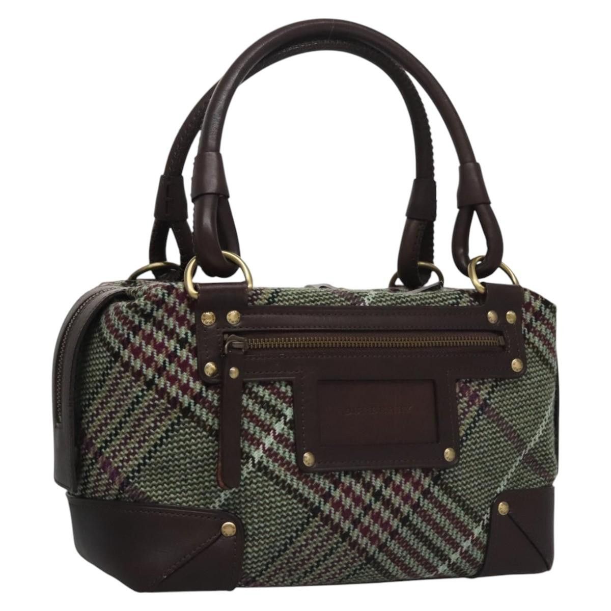 Burberry Nova Check Green Canvas Handbag (Pre-Owned) Size ONE SIZE - 16 Thumbnail
