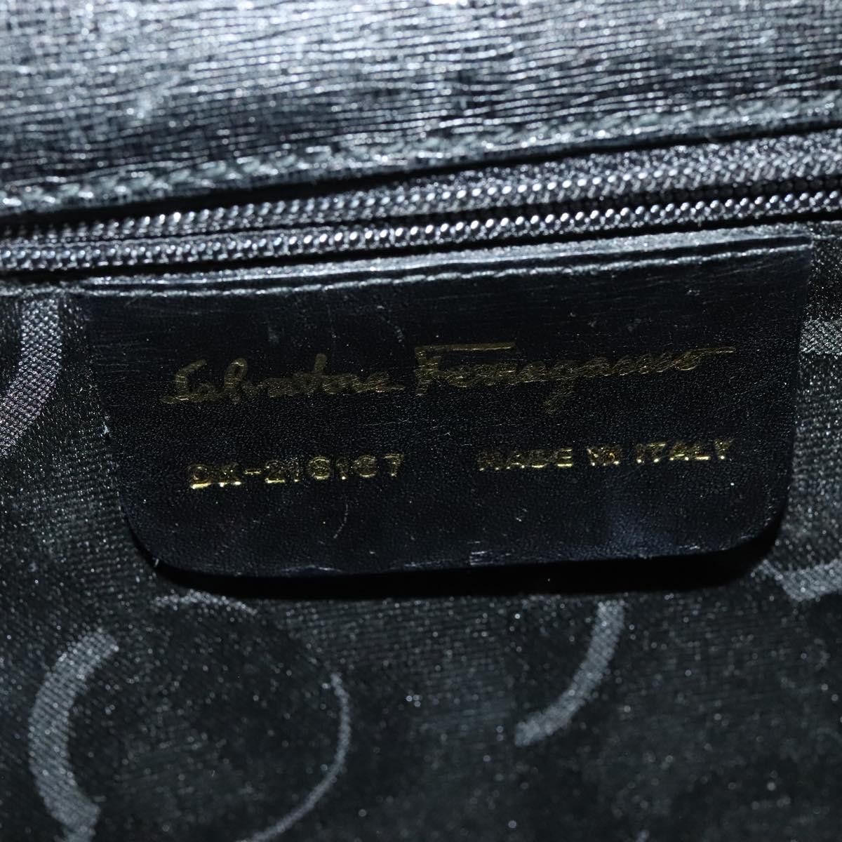 Salvatore Ferragamo Black Leather Handbag (Pre-Owned) Size ONE SIZE - 10 Thumbnail