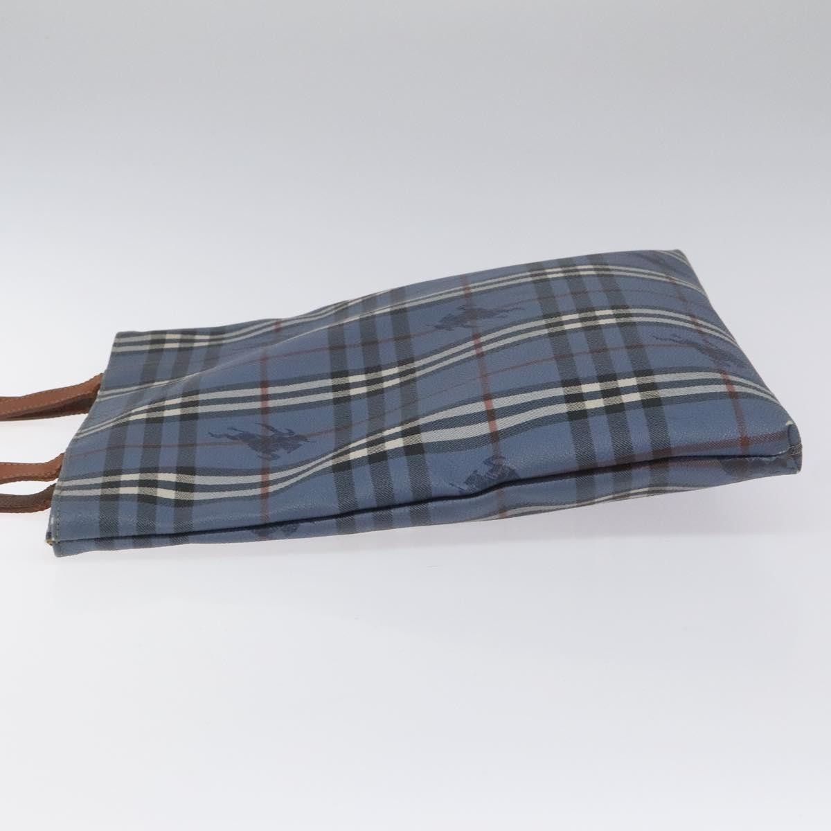 Burberry Nova Check Blue Canvas Tote Bag (Pre-Owned) Size ONE SIZE - 4 Thumbnail