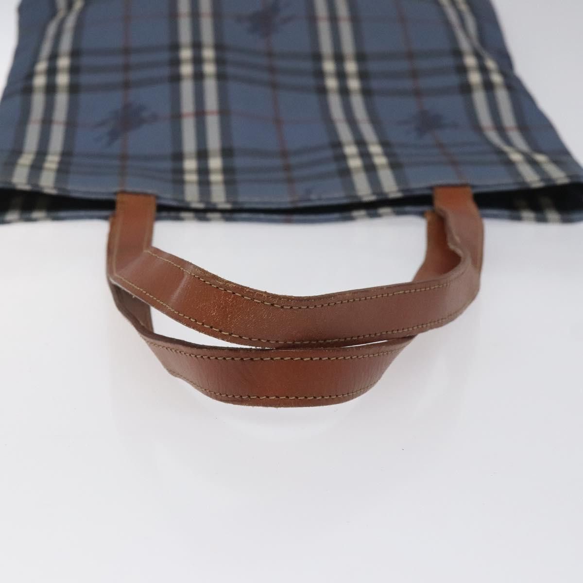 Burberry Nova Check Blue Canvas Tote Bag (Pre-Owned) Size ONE SIZE - 5 Thumbnail