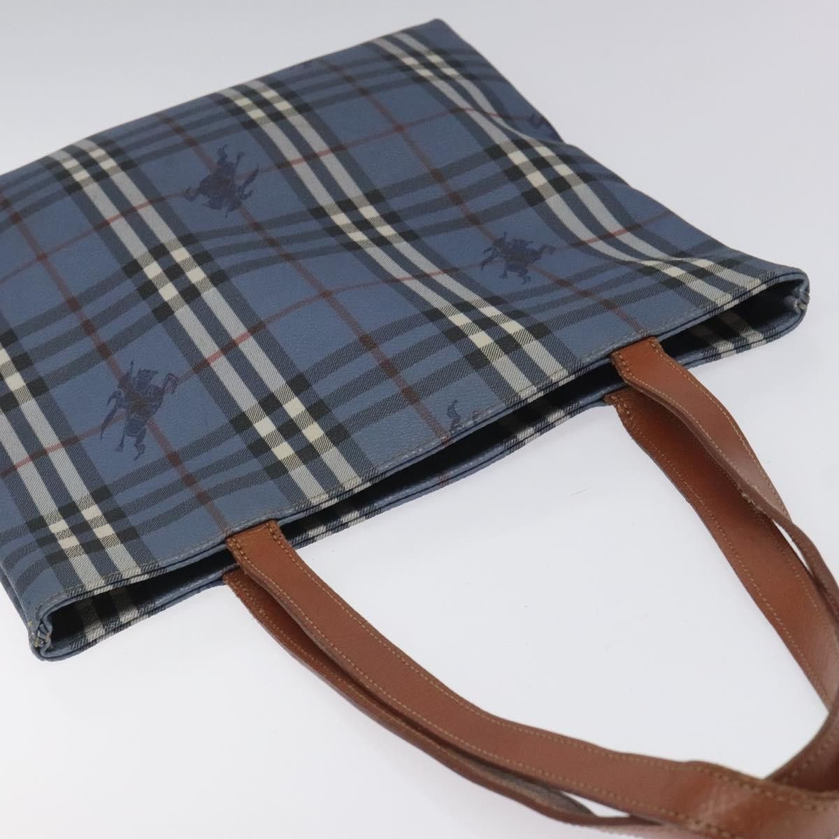 Burberry Nova Check Blue Canvas Tote Bag (Pre-Owned) Size ONE SIZE - 14 Thumbnail