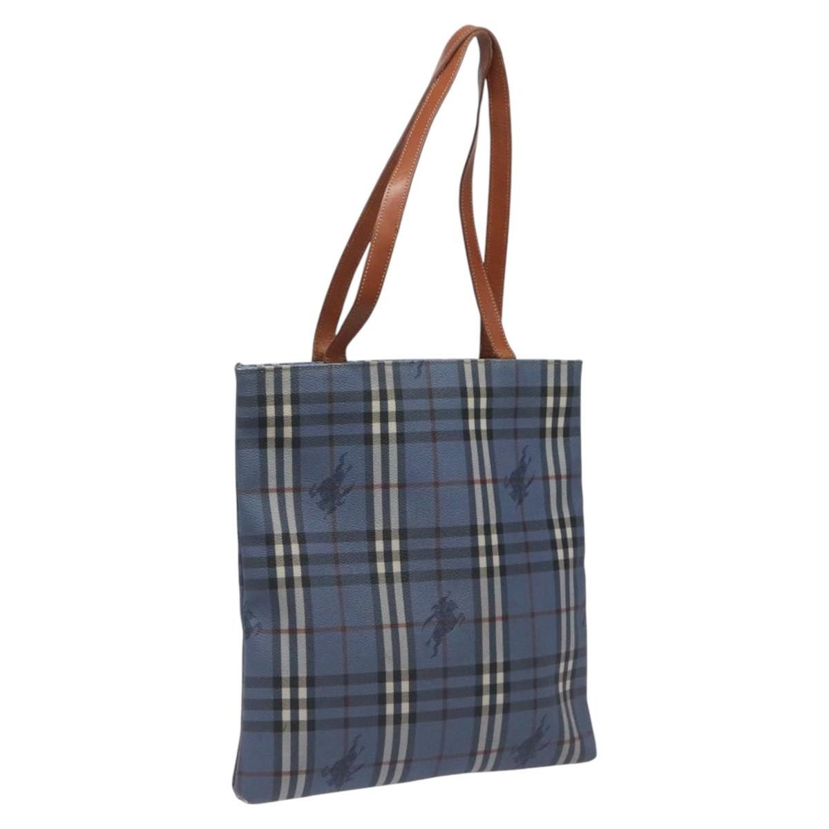 Burberry Nova Check Blue Canvas Tote Bag (Pre-Owned) Size ONE SIZE - 15 Thumbnail