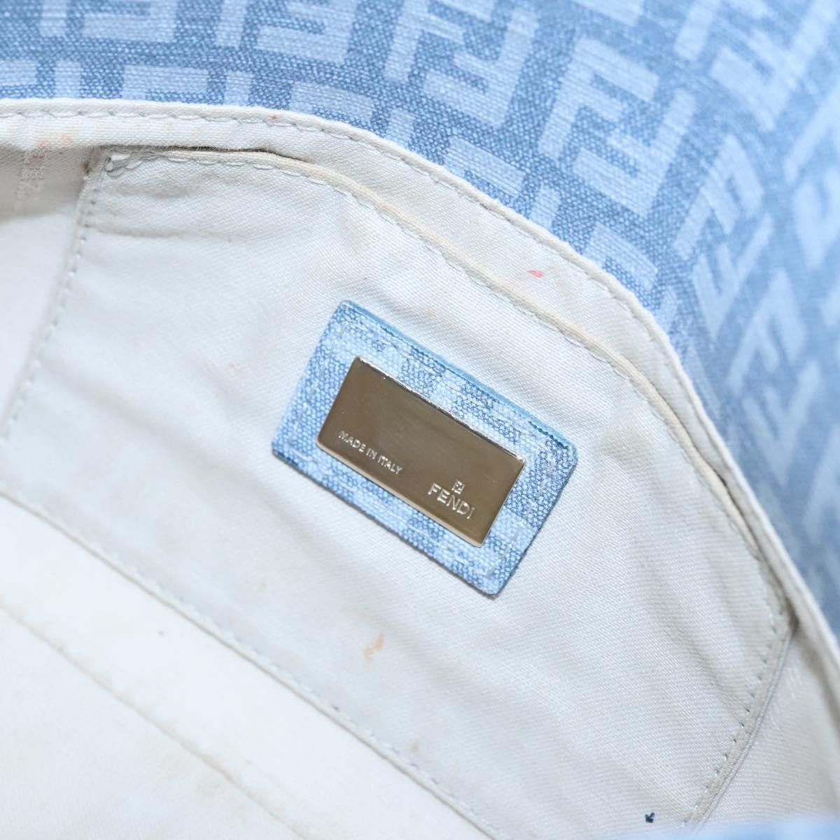 Fendi Baguette Blue Canvas Shoulder Bag (Pre-Owned) Size ONE SIZE - 15 Thumbnail