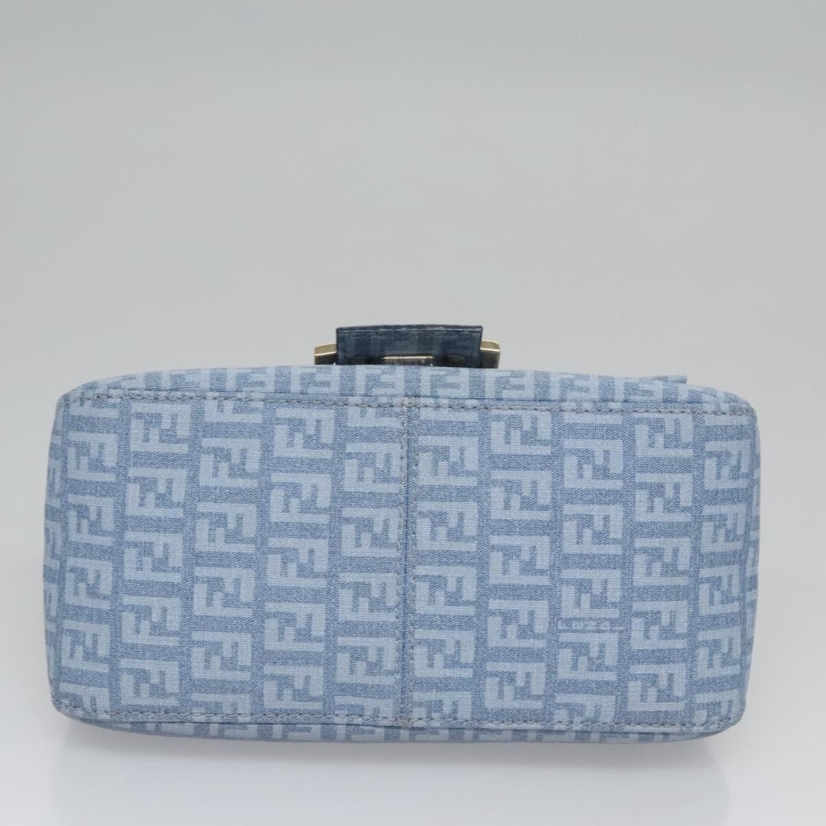Fendi Baguette Blue Canvas Shoulder Bag (Pre-Owned) Size ONE SIZE - 18 Thumbnail