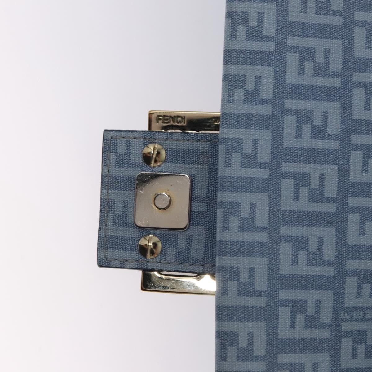Fendi Baguette Blue Canvas Shoulder Bag (Pre-Owned) Size ONE SIZE - 12 Thumbnail