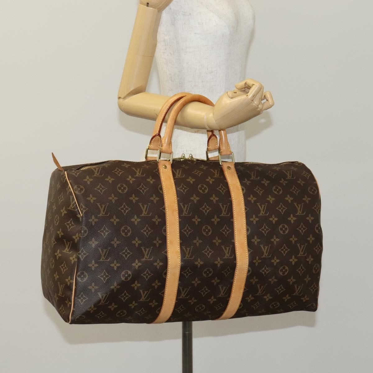 Louis Vuitton Keepall 50 Brown Canvas Travel Bag (Pre-Owned) Size ONE SIZE - 16 Thumbnail