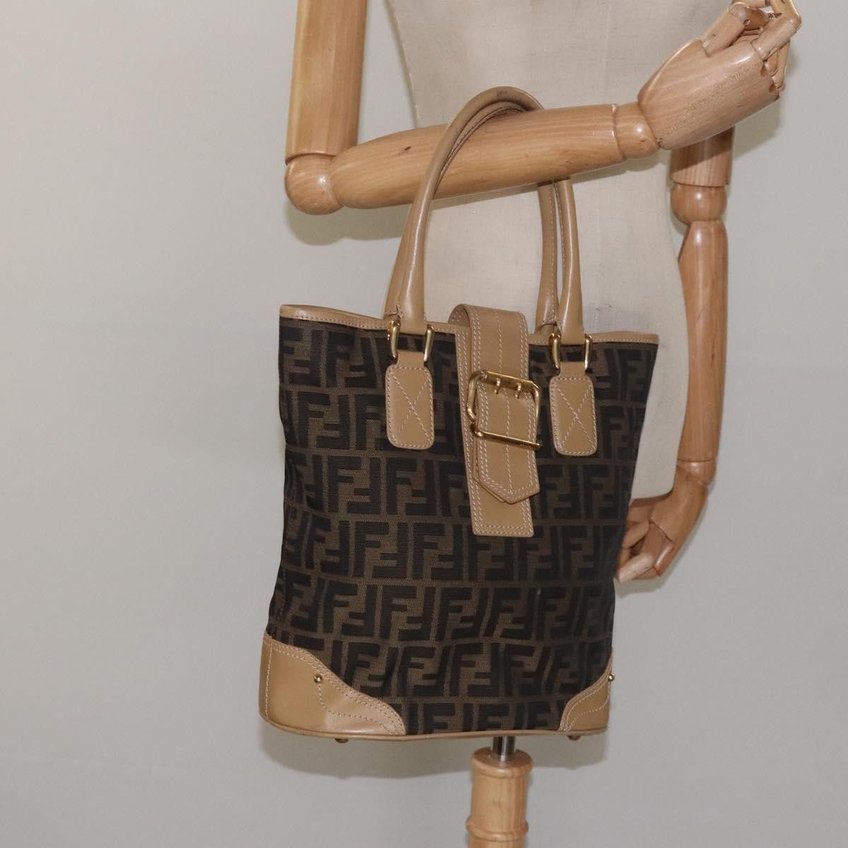 Fendi Zucca Brown Canvas Tote Bag (Pre-Owned) Size ONE SIZE - 15 Thumbnail