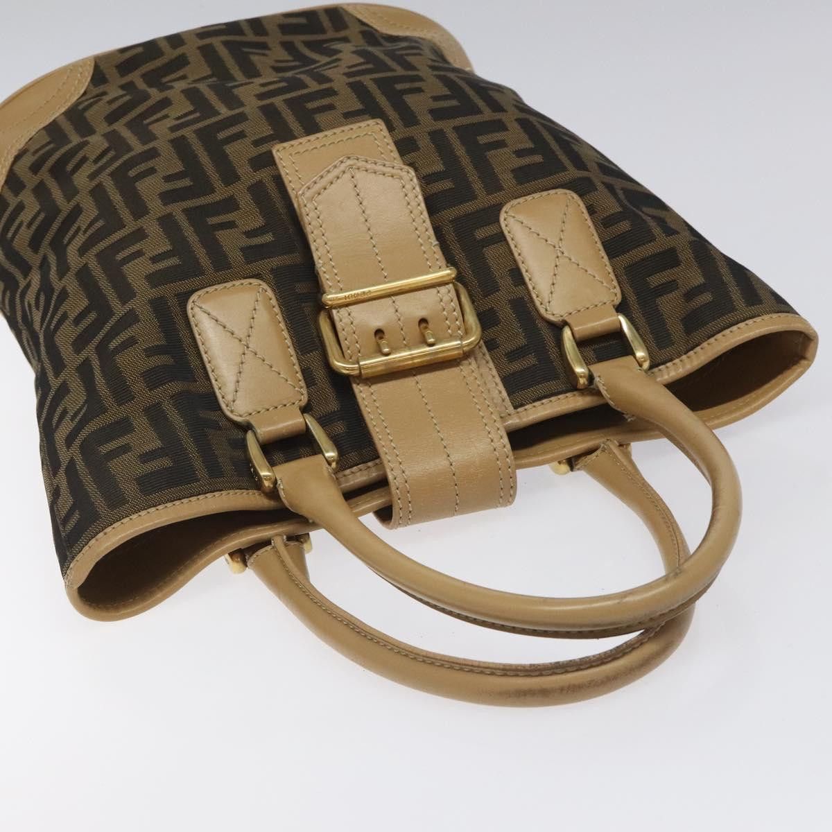 Fendi Zucca Brown Canvas Tote Bag (Pre-Owned) Size ONE SIZE - 4 Thumbnail
