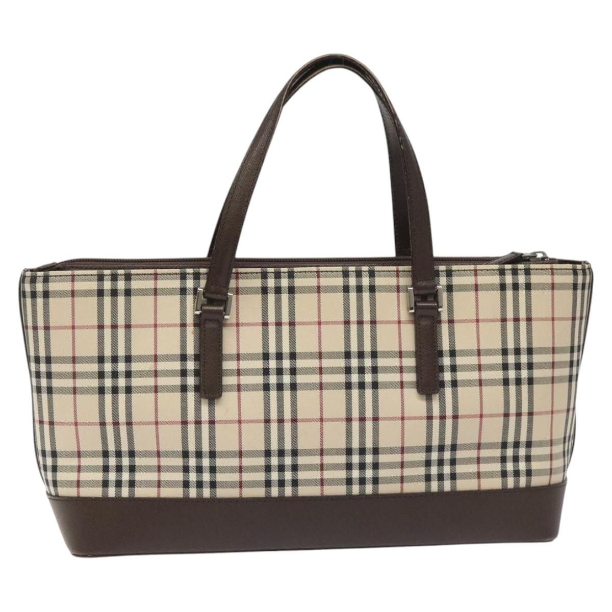 Burberry Nova Check Beige Canvas Tote Bag (Pre-Owned) Size ONE SIZE - 2 Thumbnail