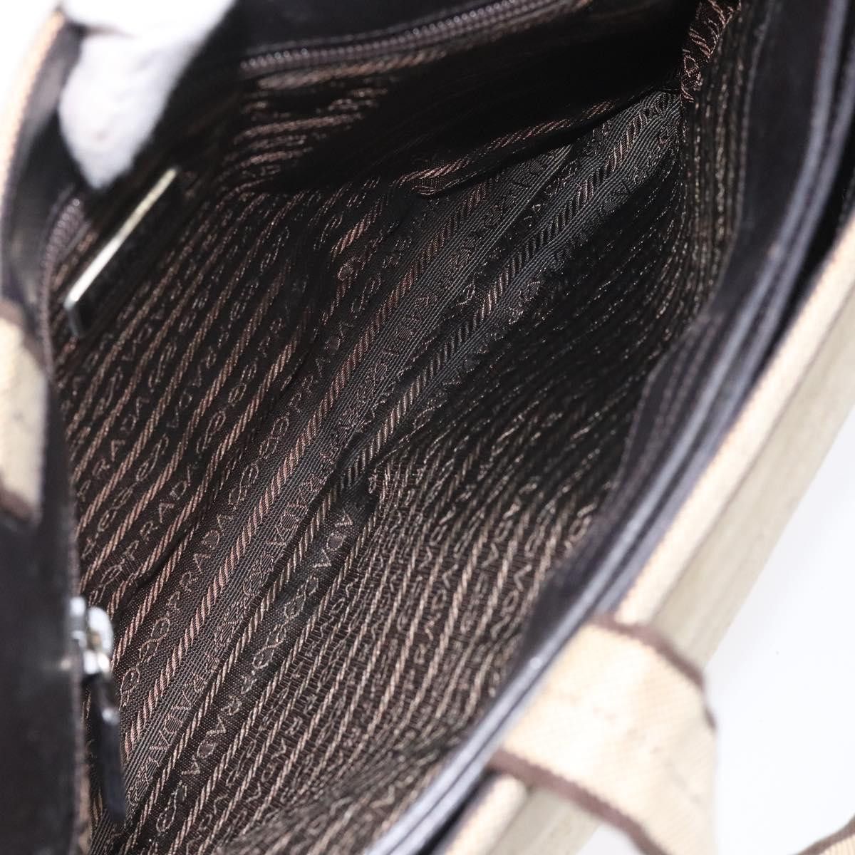 Prada Beige Canvas Handbag (Pre-Owned) Size ONE SIZE - 12 Thumbnail