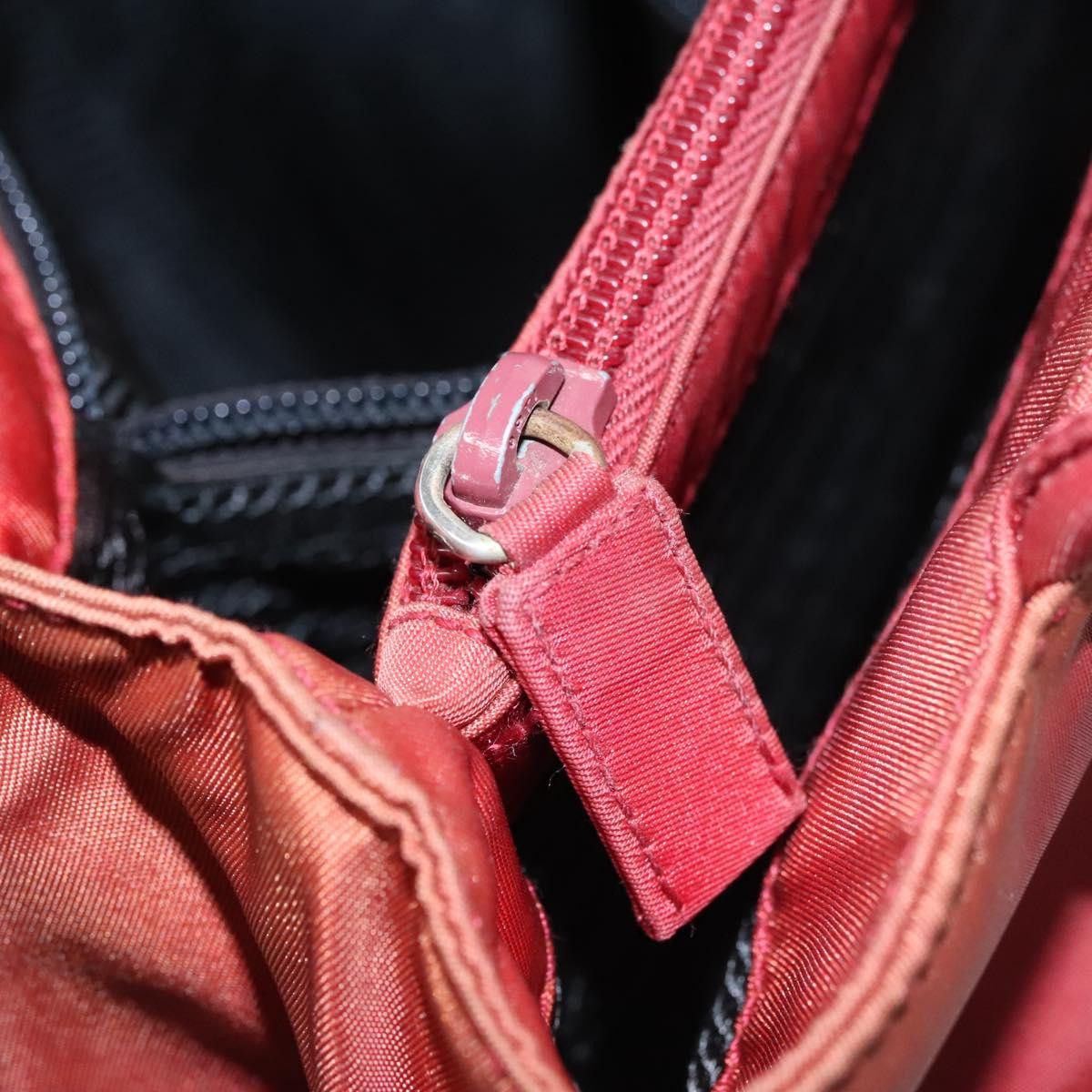 Prada Tessuto Red Synthetic Tote Bag (Pre-Owned) Size ONE SIZE - 15 Thumbnail