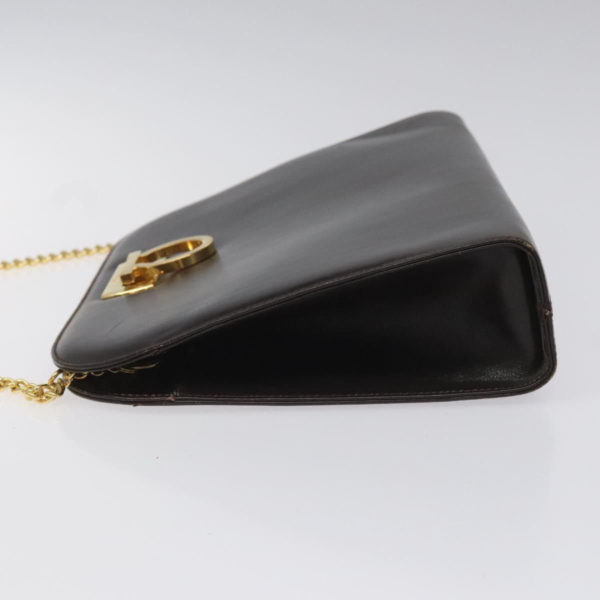 Salvatore Ferragamo Gancini Black Leather Shoulder Bag (Pre-Owned) Size ONE SIZE - 2 Thumbnail