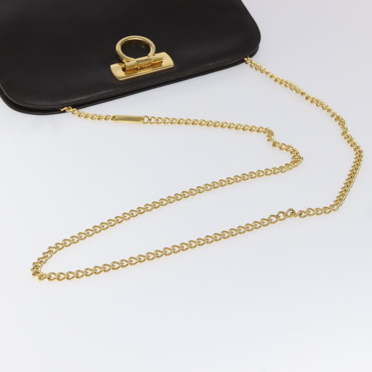 Salvatore Ferragamo Gancini Black Leather Shoulder Bag (Pre-Owned) Size ONE SIZE - 3 Thumbnail
