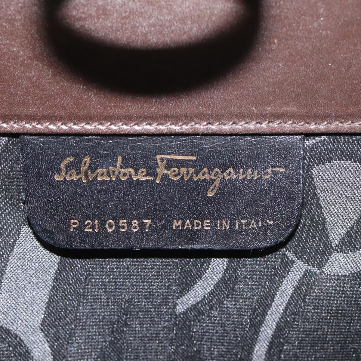 Salvatore Ferragamo Gancini Black Leather Shoulder Bag (Pre-Owned) Size ONE SIZE - 12 Thumbnail