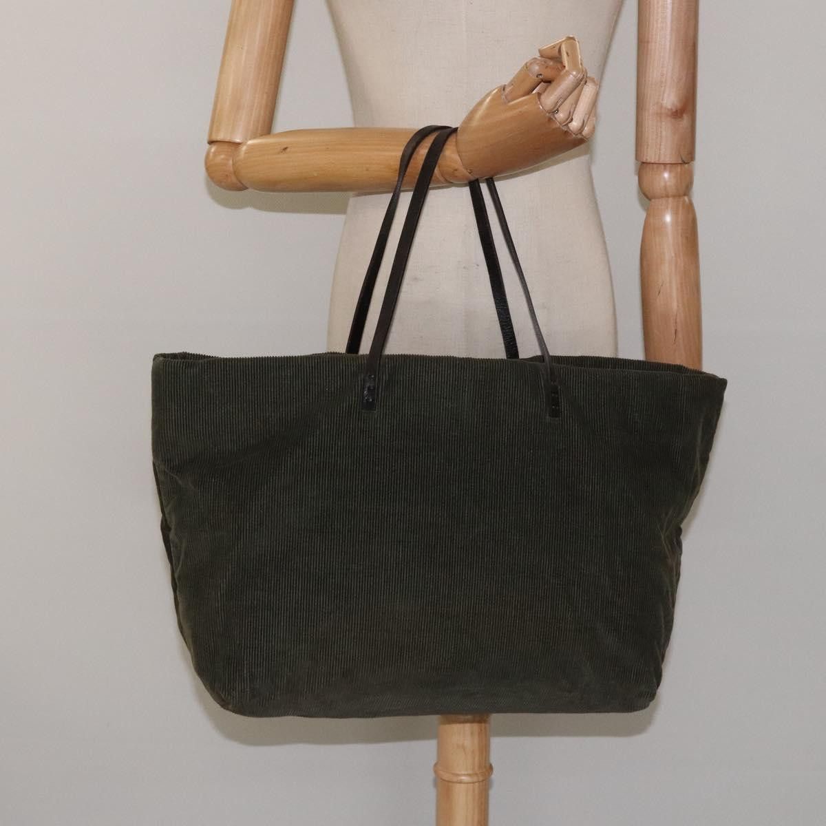 Fendi Khaki Velvet Tote Bag (Pre-Owned) Size ONE SIZE - 16 Thumbnail