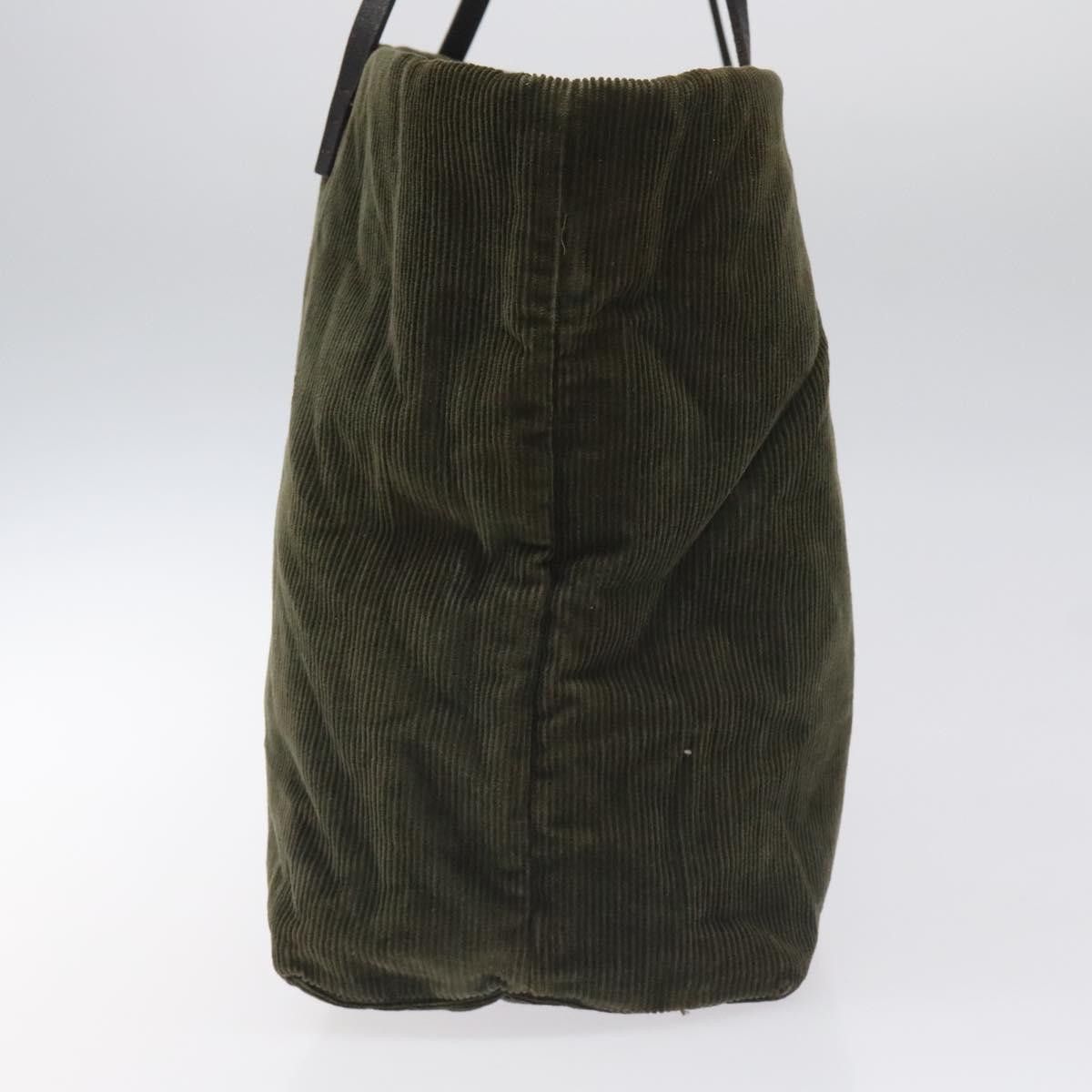 Fendi Khaki Velvet Tote Bag (Pre-Owned) Size ONE SIZE - 4 Thumbnail